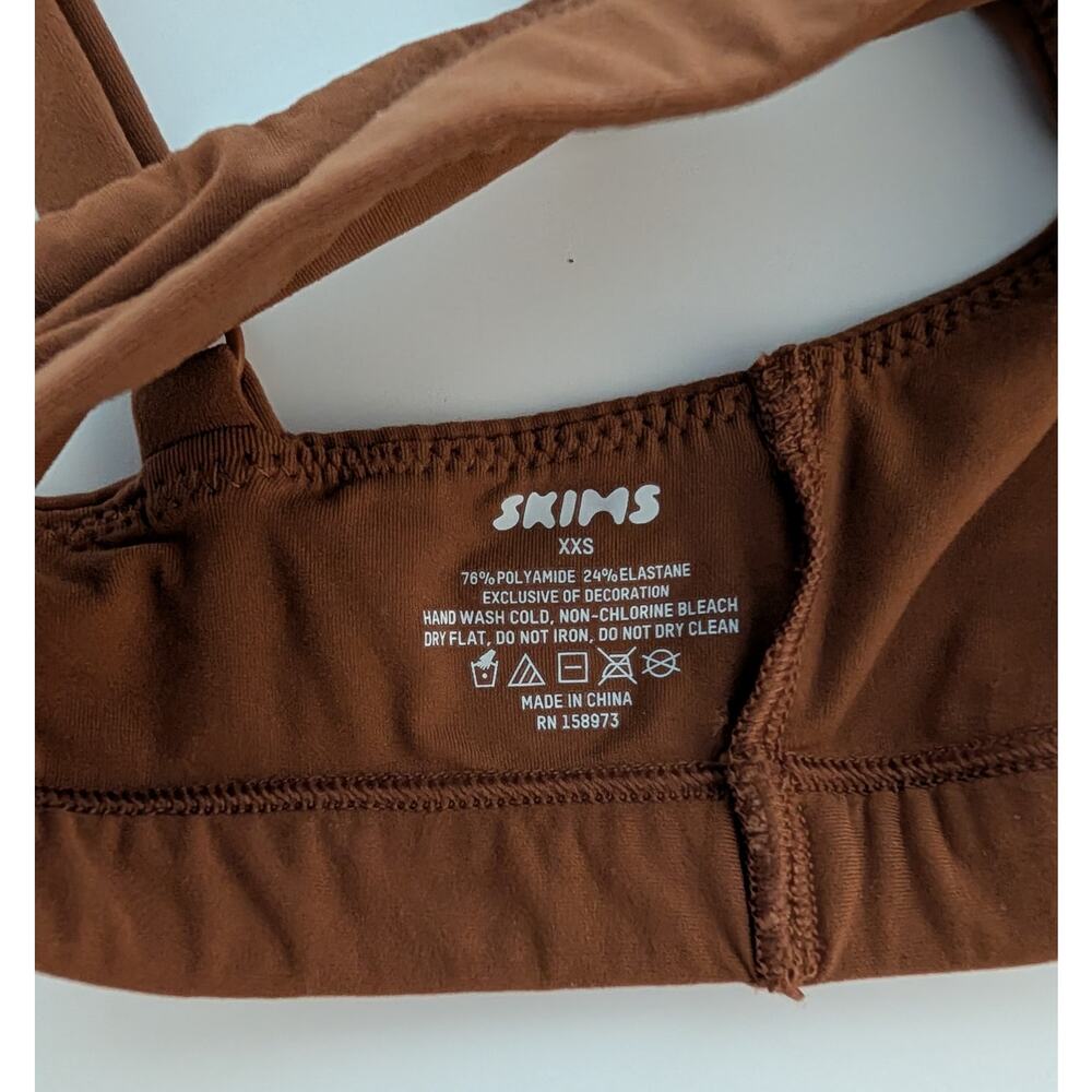 SKIMS Bralette Fits Everybody Scoop Neck Bra Copper Size XXS - Picture 2 of 5